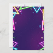 Invitation Faisons une fête d'anniversaire GLOW Crazy Neon Co (Dos)