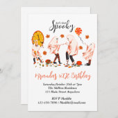 Invitation Faisons une fête de fantômes effrayants avec des a (Devant / Derrière)