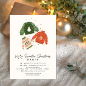 Invitation Faisons une fête de Noël avec des pulls moches mod