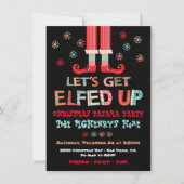 Invitation Faisons une fête de pyjama de Noël (Devant)