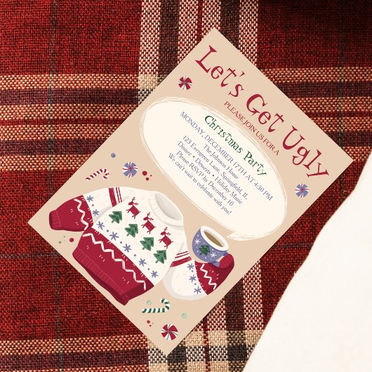 Invitation Faisons une fête décontractée avec des pulls de No