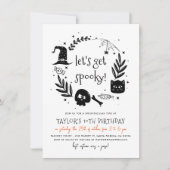 Invitation Faisons une fête d'Halloween Spooky pour un annive (Devant)