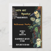 Invitation Faisons une fête Halloween effrayante (Devant)
