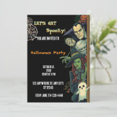 Invitation Faisons une fête Halloween effrayante (Debout devant)