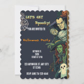 Invitation Faisons une fête Halloween effrayante (Devant)