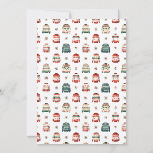 Invitation Faisons une fête moche pour le pull de Noël (Dos)