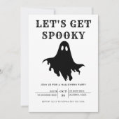 Invitation Faisons une Fête Moderne et Chic d'Halloween Épouv (Devant)