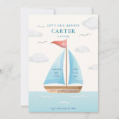 Invitation Faisons voile-abrater Anniversaire de bateau à voi (Devant)