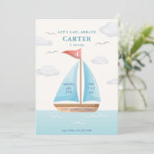 Invitation Faisons voile-abrater Anniversaire de bateau à voi (Debout devant)