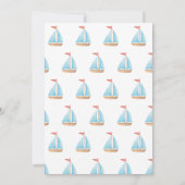 Invitation Faisons voile-abrater Anniversaire de bateau à voi (Dos)