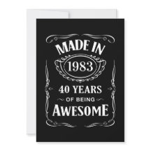 Fait en 1983 40 ans d'être génial anniversaire 202