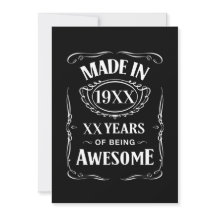 Fait en l'année XX ans d'être génial custom annive