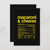 Invitation Fait nutritionnel de macaroni au fromage de Thanks (Devant / Derrière)