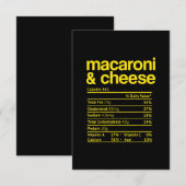 Invitation Fait nutritionnel des macaronis au fromage de Than (Devant / Derrière)