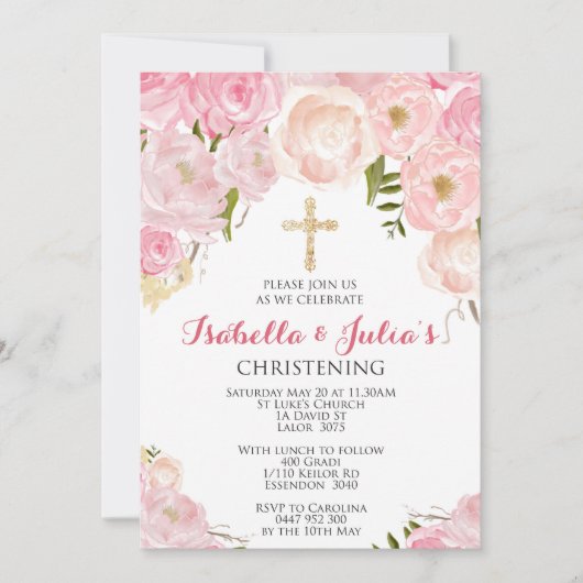 Invitation fait sur commande d'anniversaire (Devant)