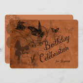 Invitation fait sur commande d'anniversaire de (Devant / Derrière)