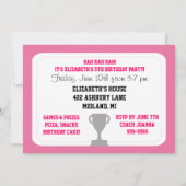 Invitation fait sur commande d'anniversaire de (Dos)