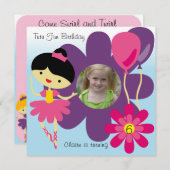 Invitation fait sur commande d'anniversaire de (Devant / Derrière)