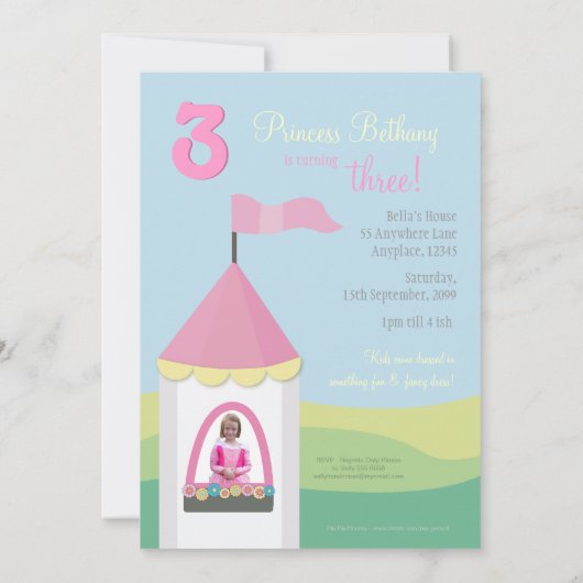 Invitation fait sur commande de fête (Dos)