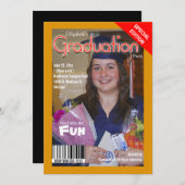 Invitation fait sur commande de fête de remise des (Devant / Derrière)