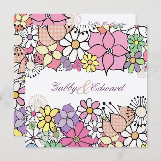 Invitation fait sur commande d'invitation de (Devant / Derrière)