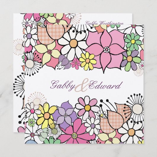 Invitation fait sur commande d'invitation de (Devant / Derrière)