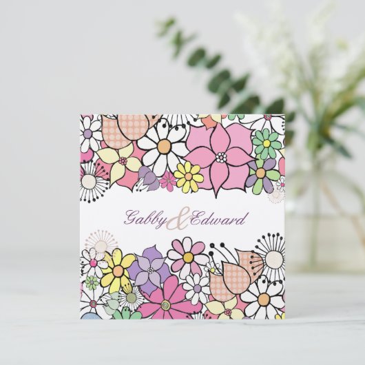 Invitation fait sur commande d'invitation de (Debout devant)