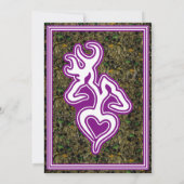 Invitation fait sur commande pourpre de couleur (Dos)