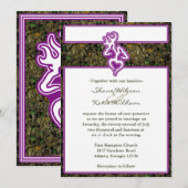 Invitation fait sur commande pourpre de couleur (Devant / Derrière)