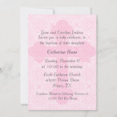 Invitation faite sur commande croisée rose (Devant)