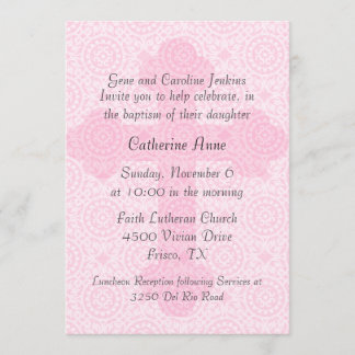 Invitation faite sur commande croisée rose