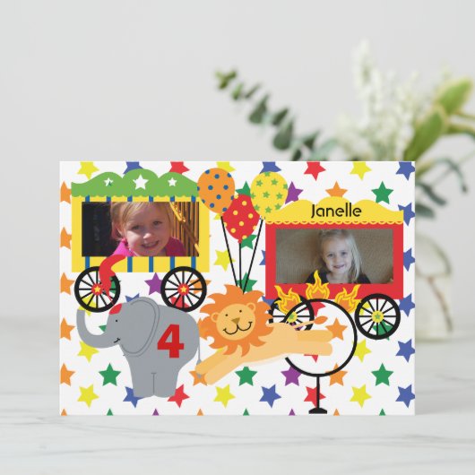 Invitation faite sur commande d'anniversaire (Debout devant)