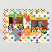 Invitation faite sur commande d'anniversaire (Devant / Derrière)