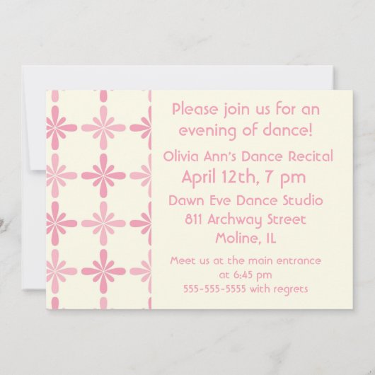 Invitation faite sur commande d'anniversaire de (Dos)