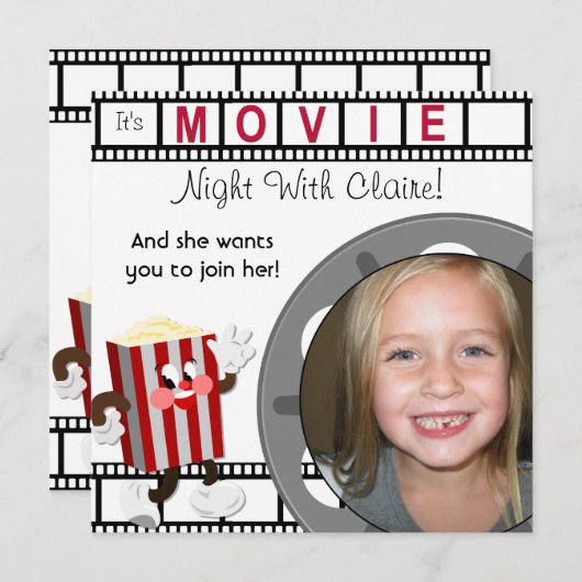 Invitation faite sur commande d'anniversaire de (Devant / Derrière)