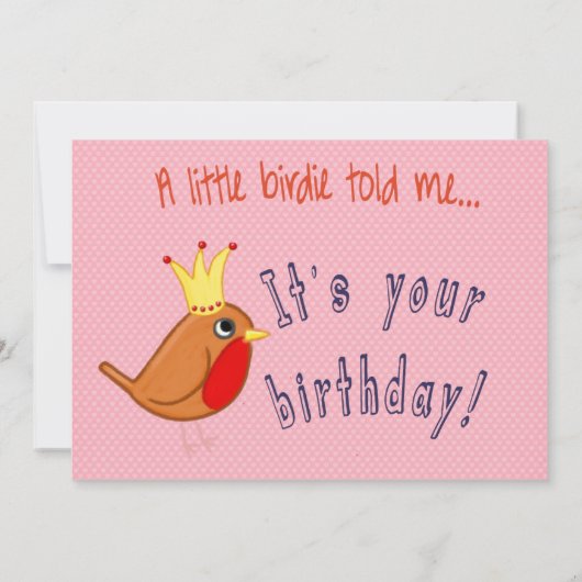 Invitation faite sur commande d'anniversaire de (Dos)