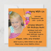 Invitation faite sur commande d'anniversaire de (Dos)