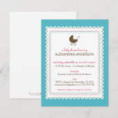 Invitation faite sur commande de baby shower (Devant / Derrière)