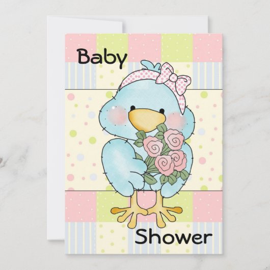 Invitation faite sur commande de baby shower de (Devant)