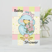Invitation faite sur commande de baby shower de (Debout devant)