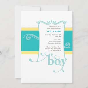Invitation faite sur commande de baby shower de