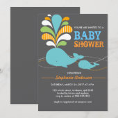 Invitation faite sur commande de baby shower de (Devant / Derrière)