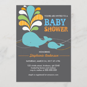 Invitation faite sur commande de baby shower de
