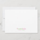 Invitation faite sur commande de baby shower de (Dos)