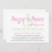 Invitation faite sur commande de baby shower de (Devant / Derrière)