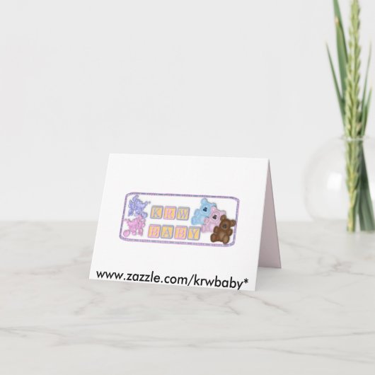 Invitation faite sur commande de baby shower de (Dos)