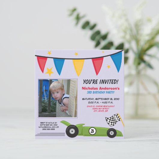 Invitation faite sur commande de fête (Debout devant)