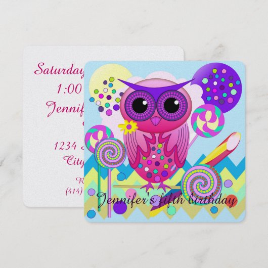 Invitation faite sur commande de fête (Devant / Derrière)