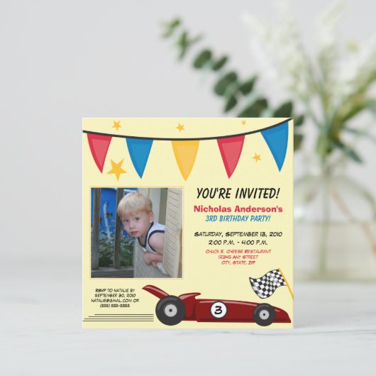 Invitation faite sur commande de fête (Debout devant)
