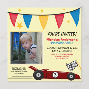 Invitation faite sur commande de fête